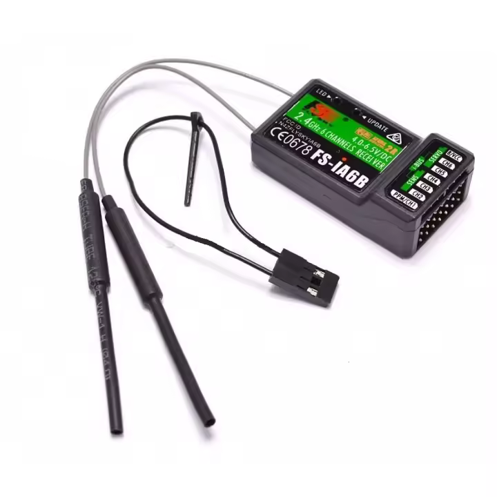Flysky-mando a distancia FS-IA6B IA6B, receptor 2,4G, 6 CANALES, FLY SKY, plástico, para DIY, FPV, RC, avión, cuadricóptero, modelo de barco - 1