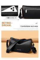 Nuevo estilo genuino para mujer, bolso cruzado de cuero suave a la moda, bolso de almohada de piel de vaca de primera capa - details 0