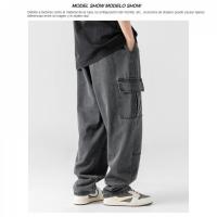 Monos de mezclilla para hombre Y2k Vaqueros holgados de pierna ancha Punk gótica - details 1