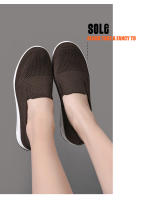 Zapatillas de tenis deportivas para mujer, zapatos cómodos de suela gruesa ligera, sin cordones, de malla transpirable, para caminar al aire libre - details 16