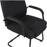 Tapizada En Tela & con Base De Metal I Silla De Conferencia con Reposabrazos, Color:Negro/Negro - details 6