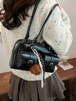 Versión coreana retro de un solo hombro, bolso axilar de gran capacidad, bolso baguette para viajes diarios, bolso Boston, bolso de almohada para mujer - details 16