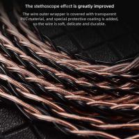 Cable de auriculares QKZ T1 de 8 hilos, Cable mejorado de 0,75 MM, 2 pines, Cable de auriculares KZ Chapado en plata, auriculares con Cable Jack KZ de 3,5mm - details 13