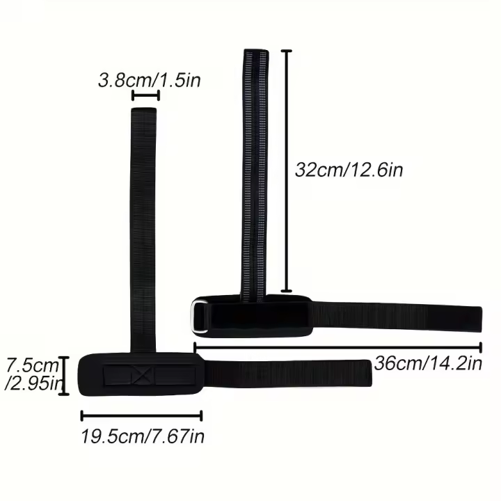 Banda de muñeca antideslizante para fitness, cinturón de agarre para dominadas, correas de protección para la muñeca, 1 par - 1