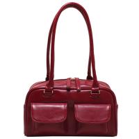 Bolso de mano de moda informal de cuero de PU vintage con diseño de doble bolsillo para mujer - details 27