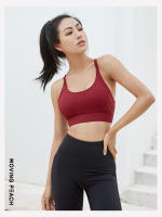 Sujetador deportivo Moving Peach para mujer, sostén de entrenamiento de impacto medio para correr, Top corto Sexy de malla, GBE - details 4