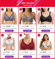 Sujetador de encaje Sexy para mujer, minimizador de realce de figura completa, sujetador de pecho grande inalámbrico de talla grande 36 38 40 42 44 46 48 50 B C D E - details 21