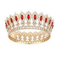 Decoraciones de pastel redondas de tiara de reina princesa europea, coronas barrocas para desfiles, tiaras de rey, coronas de boda brillantes para novias - details 4