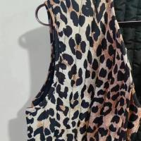 Chaleco con estampado de leopardo para mujer, ropa con cuello en V, decoración de lazo, a la moda, novedad de primavera y verano - details 2