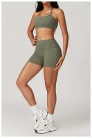 Conjunto de Shorts de Yoga de Cintura Alta Secado Rápido, Cómodo, Plegable, Belleza - details 27