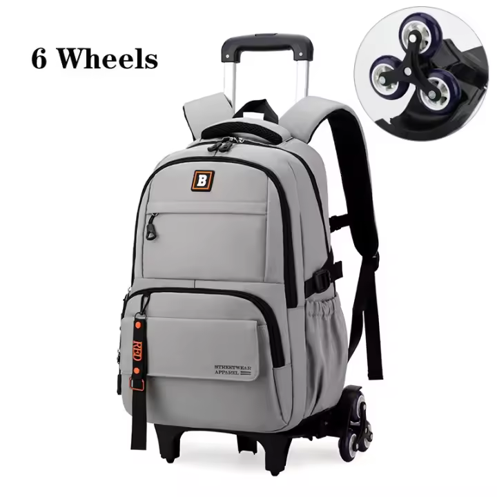 Mochilas escolares con ruedas para niños, mochila rodante para niños, mochila con ruedas para estudiantes, bolsa de libros con ruedas - 1