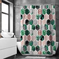 Cortina de Ducha Mármol Gris Oro Moderno Abstracto Lujo Cortina de Baño de Poliéster Impermeable Antimoho Lavable Cortina Ducha 180 x 180 cm con Ganchos - details 5