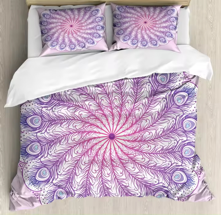 Funda de edredón bohemia, juego de cama con Mandala bohemio, edredón tamaño King y Queen, funda nórdica y funda de almohada, ropa de cama suave - 1