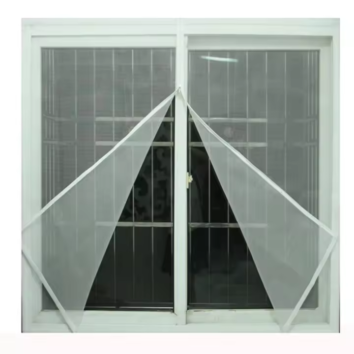 Malla de ventana blanca de varios tamaños con cremallera autoadhesiva, mosquiteras para ventanas, antimosquitos, cortina de puerta - 1