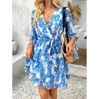 Vestido fluido sin tirantes con estampado floral bohemio para mujer, verano 2025 - details 55