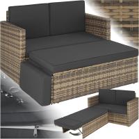 Sofá de Jardín con Taburete Conjunto Resistente a la Intemperie de Acero Muebles Exteriores - details 16