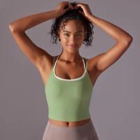 Ropa interior deportiva de realce para mujer, sujetador de Yoga para Fitness, gimnasio, entrenamiento, correr, camiseta sin mang - details 35