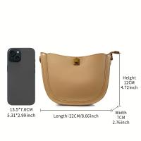 Bolso Cruzado de Cuero Genuino para Mujeres Correa Ajustable Tonos Marrones y Dorados - details 2