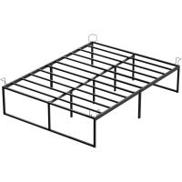 Cama de Acero Negro 140x190cm, Altura de 36cm, Espacio de Almacenamiento Bajo de Cama, Estructura de Cama Somier para Matrimonio, Armazón Marco Base de Cama - details 0