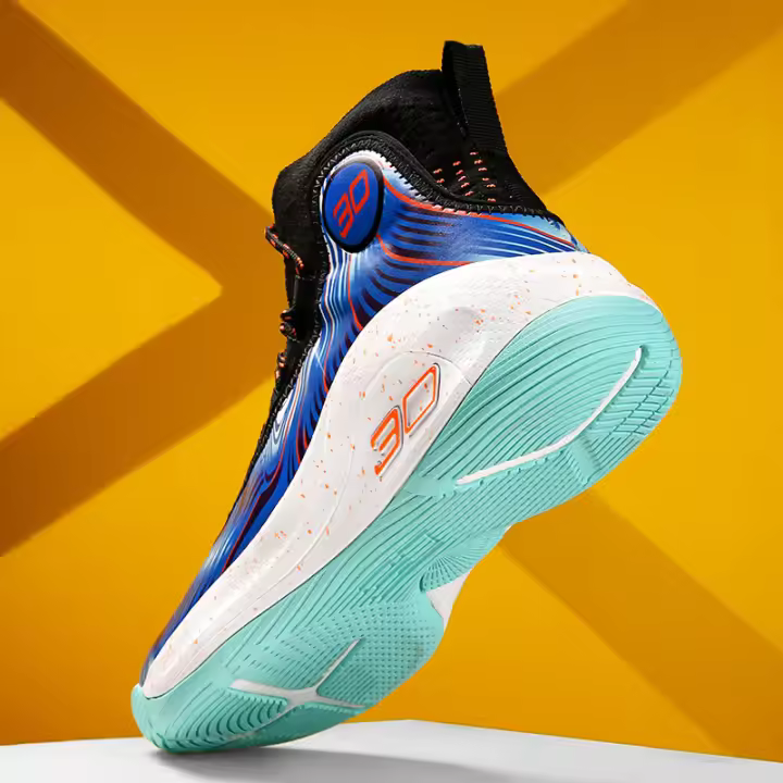Zapatillas de baloncesto para hombre con parte superior de piel, antideslizantes y resistentes al desgaste, ideales para cancha de cemento. - 1