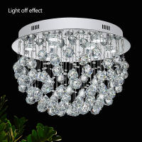 Fetcoi-lámpara Moderna de araña de cristal, lámpara moderna para dormitorio, H13 x T20, 9 bombillas GU10 - details 9