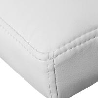 Taburete de Bar Juego de 2 Regulable en Altura, Sillas de Cocina Giratorias en 360° con Resalto y Reposapiés, Acero Cromado, Blanco LJB64W - details 8