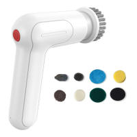 Cepillo de limpieza multifuncional recargable por USB, pulidor de mano para coche, eléctrico, inalámbrico - details 0