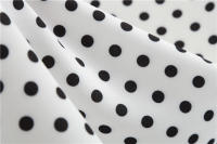 Women summer vintage 1950s 60s big swing party polka dot dress - details 43