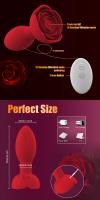 Enchufe Anal Vibrador Control Remoto 10 Modos de Vibración Masajeador Prostatico para Hombres y Mujeres Juguetes Sensuales Rojos - details 2