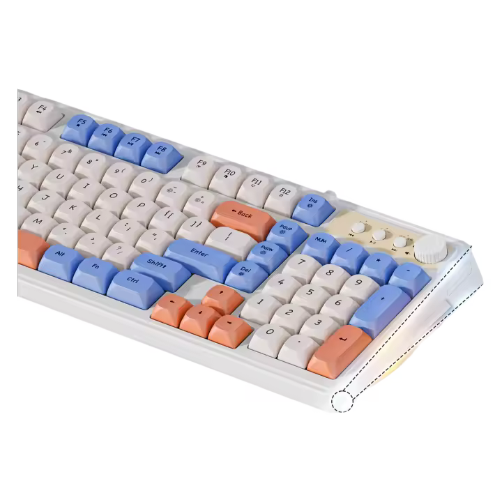 Teclado De Juego Y Oficina EWEADN G98 Con Retroiluminación Arco Iris 98 Teclas Con Botón Multimedia Para PC Windows Y Laptop - 1