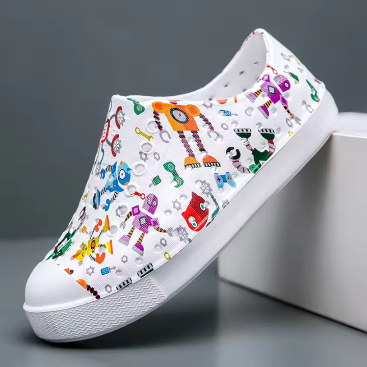 Agujero de los niños zapatos transpirables antideslizantes de los hombres y las mujeres casual playa versión impresa al aire libre hueco sandalias - 1