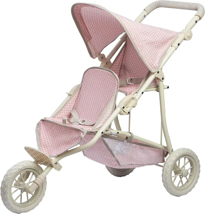 Cochecito de Muñecas Juegete Carrito de Bebé Rosa - 1