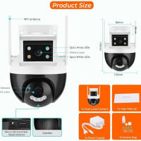Cámara de Seguridad Solar Inalámbrica, Visión 360°, Detección de Movimiento AI, Visión Nocturna 2K para Seguridad del Hogar al Aire Libre - details 6