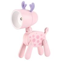 Mini lámpara de noche para el hogar, aspecto Adorable, botón plegable, alimentado por batería, luz LED, lindo perro de dibujos animados, ciervo - details 0