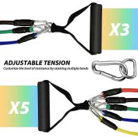 Juego de bandas de resistencia de 11 piezas, equipo de gimnasio en casa, entrenamiento de pesas, bandas de goma elásticas, expansor - details 1