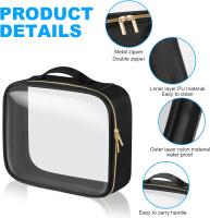 Neceser transparente, neceser transparente, neceseres de viaje de PVC impermeables, neceseres de maquillaje, para familia, hombres y mujeres - details 3