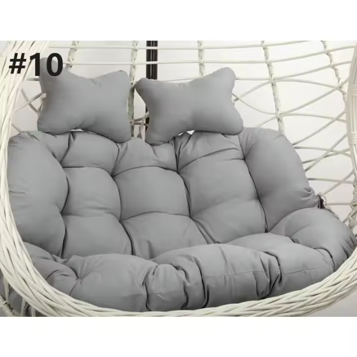 Cojín de Silla de Doble Asiento para Columpio de Huevo sin o con Relleno Cubierta Redonda Desmontable de Papasan para Casa y Patio - 1