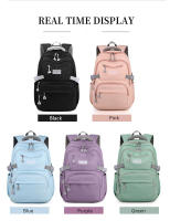 Mochila escolar para chicas adolescentes, morral sencillo de color sólido para mujer, morral escolar juvenil - details 7