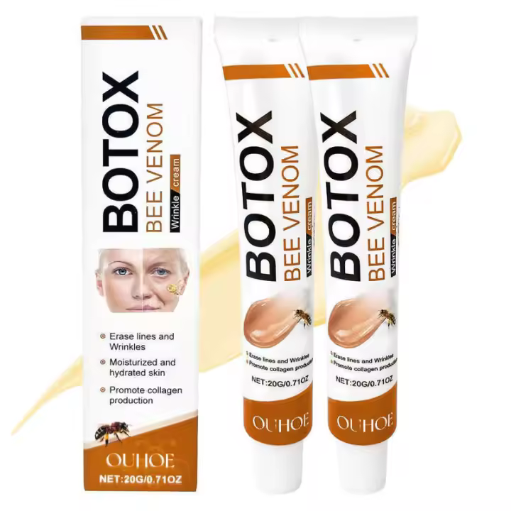 SEVENPARK Botox 2PCS Eliminación de arrugas Reafirmante, hidratante, lifting y recuperación de todo tipo de piel - Crema antienvejecimiento con veneno de abeja - 1