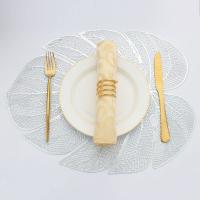 Mantel individual con forma de hoja hueca, vajilla antimanchas resistente al calor, mantel antideslizante a prueba de aceite para boda, 3 uds. - details 15