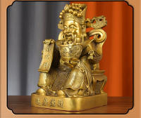 Adorno de cobre, estatua de Buda de la riqueza de cobre puro para uso doméstico, que ofrece literatura, Dios de la riqueza, en comparación con la deidad - details 2