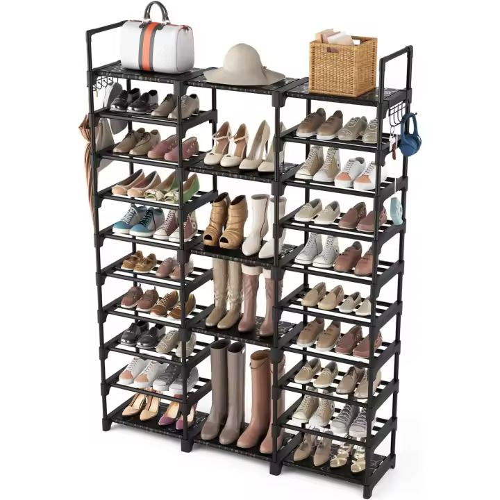 Zapatero de 10 Niveles Grande para 54-62 Pares de Zapatos Ahorra Espacio - 1