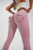 DIAS FIT JOY Pantalones de yoga de nailon, cansados ​​con bolsillo en el trasero, pantalones deportivos de fiesta para mujer, levantamiento de cadera, transpirables, línea en T - details 13
