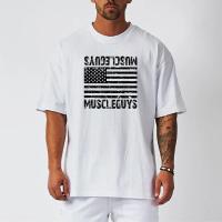 Men Bodybuilding Workout Oversized Loose T-shirt Summer Mesh Breathable Quick Dry Short Sleeved Tops Casual Fashion Gym Clothing - details 17