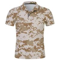 Polo con estampado de camuflaje para hombre, ropa de calle con botones, top informal con solapa, novedad de verano - details 6