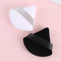 Esponja de maquillaje de terciopelo Triangular ligera lavable, 1/2 Uds., para rostro y cuerpo, esponja cosmética de algodón suave - details 1