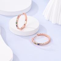Pendientes de aro circulares de Plata de Ley 925 de Color dorado, pendientes dorados aptos para dijes originales, joyería fina Diy para mujeres a la moda - details 4