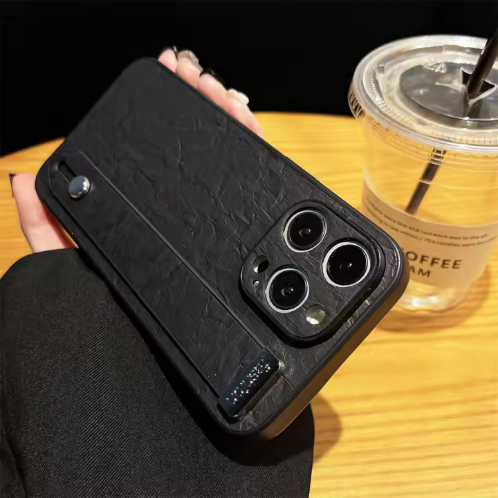 Funda de cuero con pigmento puro para iPhone 15promax, 15Pro, 14Pro, diseño minimalista, 13promax/12Pro - 1