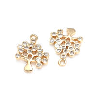 Colgantes de Árbol de Brasso Dorado de 18K Joyería Hazte de Diamantes Falsos y Circonio - details 23
