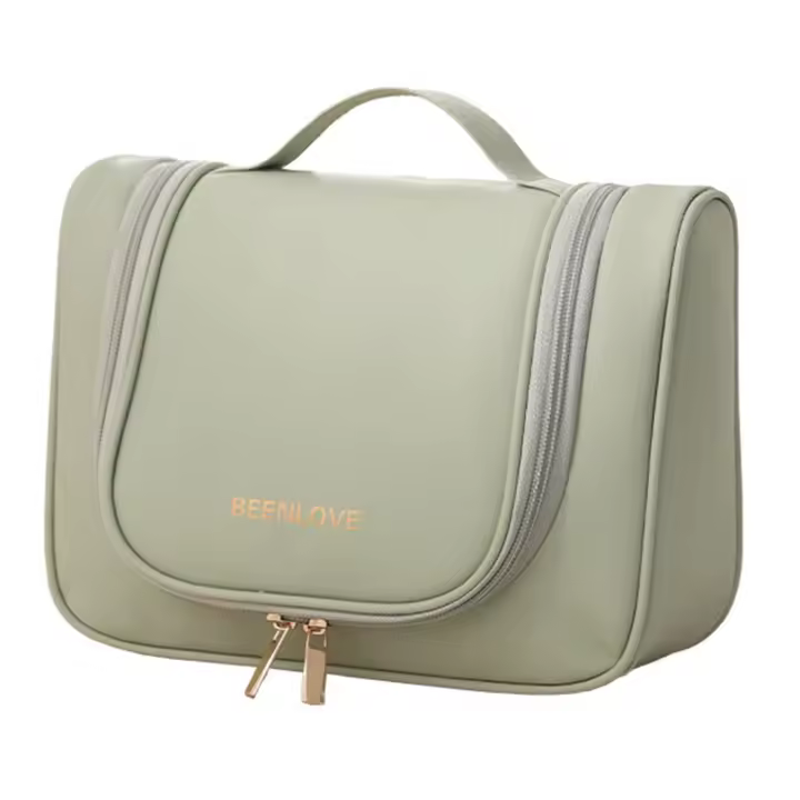 Bolsas de almacenamiento de cosméticos de gran capacidad, bolsa de almacenamiento de artículos de tocador multifuncional a prueba de polvo, bolsa de maquillaje colgante portátil impermeable - 1